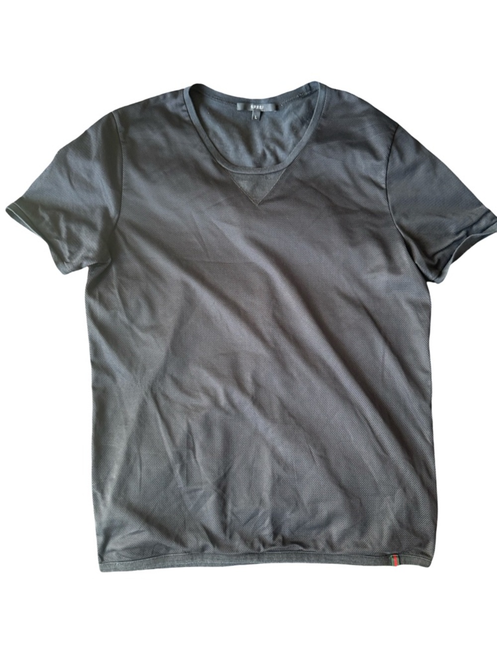 Vintage Gucci Made In Italy Black Mesh Jersey Tee | Tom Ford Era Archive | L